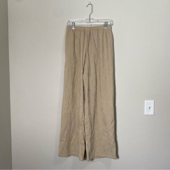 PrettyLittleThing Elastic Waist Wide Leg CorduroybPants Women's Size 10 - Picture 7 of 8